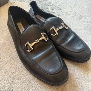 Steve Madden black leather loafers size 8